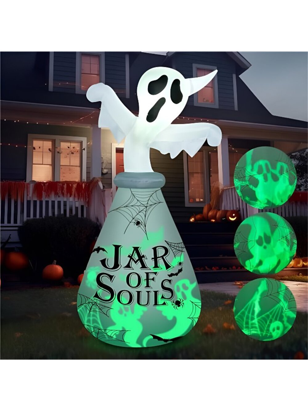 6 FT Halloween Inflatable Outdoor Decoration, Ghost Inflatable
